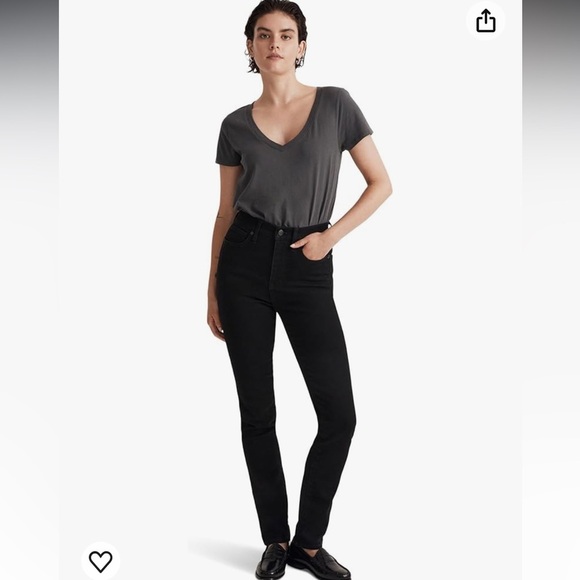 Madewell Women's Black Straight Leg Jeans - Picture 1 of 9